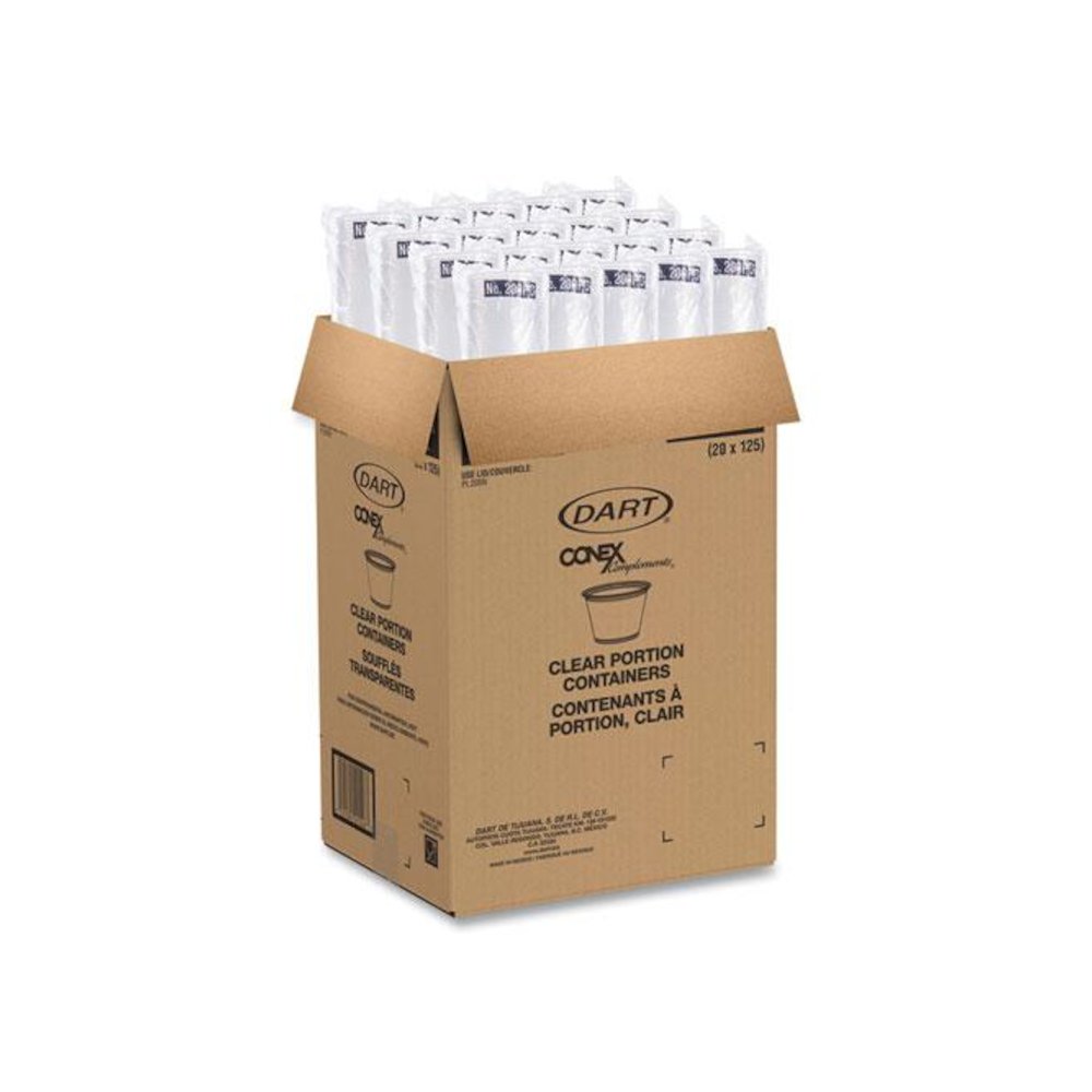 Conex Complements Portion/Medicine Cups, 2 oz, Clear, 125/Bag, 20 Bags/Carton. Picture 8