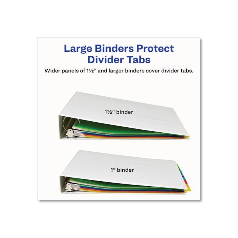 Insertable Big Tab Plastic 2-Pocket Dividers, 8-Tab, 11.13 x 9.25, Assorted, 1 Set. Picture 10