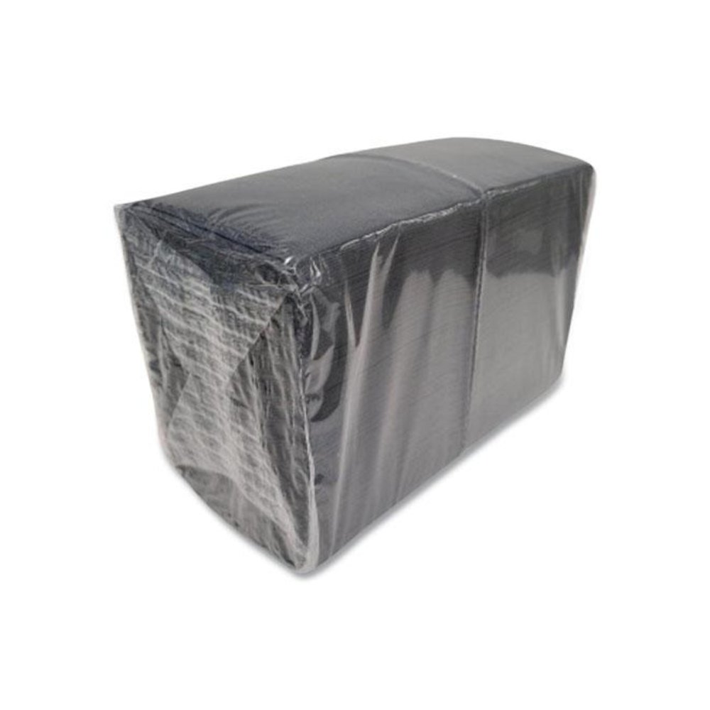 Morsoft Beverage Napkins, 2-Ply, 9 x 9.5, Black, 1,000/Carton. Picture 3
