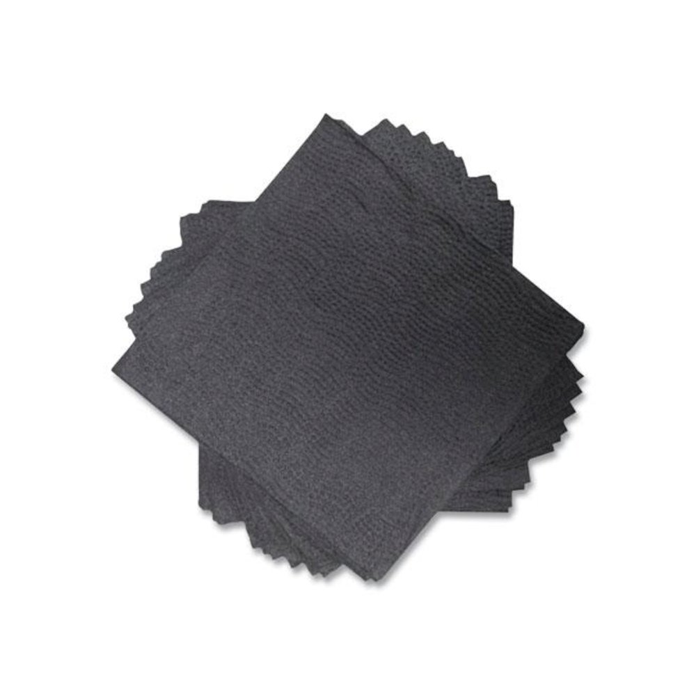 Morsoft Beverage Napkins, 2-Ply, 9 x 9.5, Black, 1,000/Carton. Picture 1