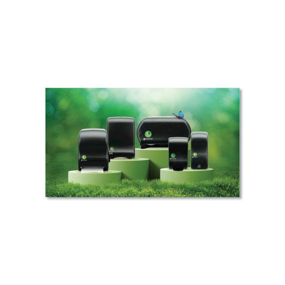 Ecological Green Towel Dispenser, 12.49" x 8.6" x 12.82", Black. Picture 4