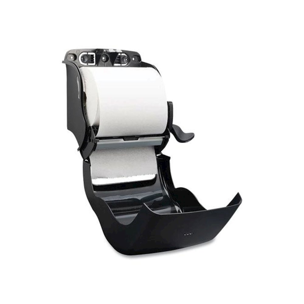 Ecological Green Towel Dispenser, 12.49" x 8.6" x 12.82", Black. Picture 2