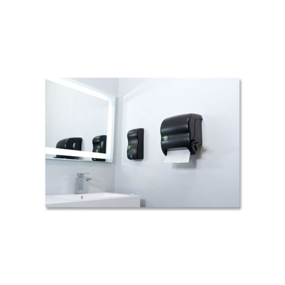 Ecological Green Towel Dispenser, 12.49" x 8.6" x 12.82", Black. Picture 3