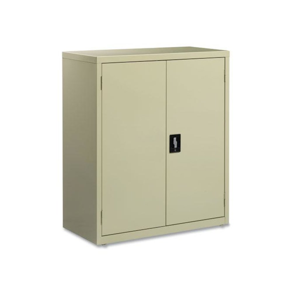 Economy Assembled Storage Cabinets, 3 Shelves, 36" x 18" x 42", Putty. Picture 3