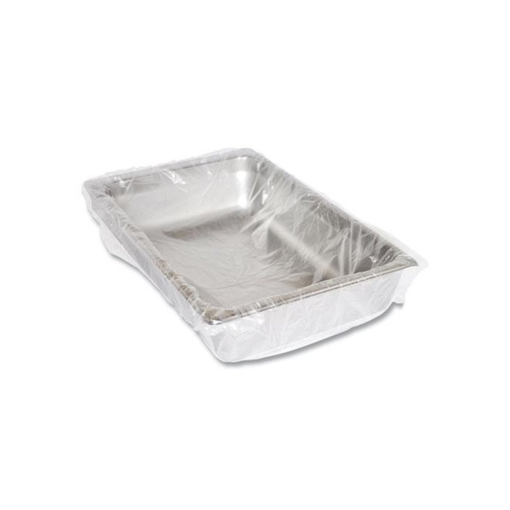 Steam Pan Liners for 1/2-Size Pans, Includes Twist-Ties, 17" x 23.5", Clear, 250/Carton. Picture 2
