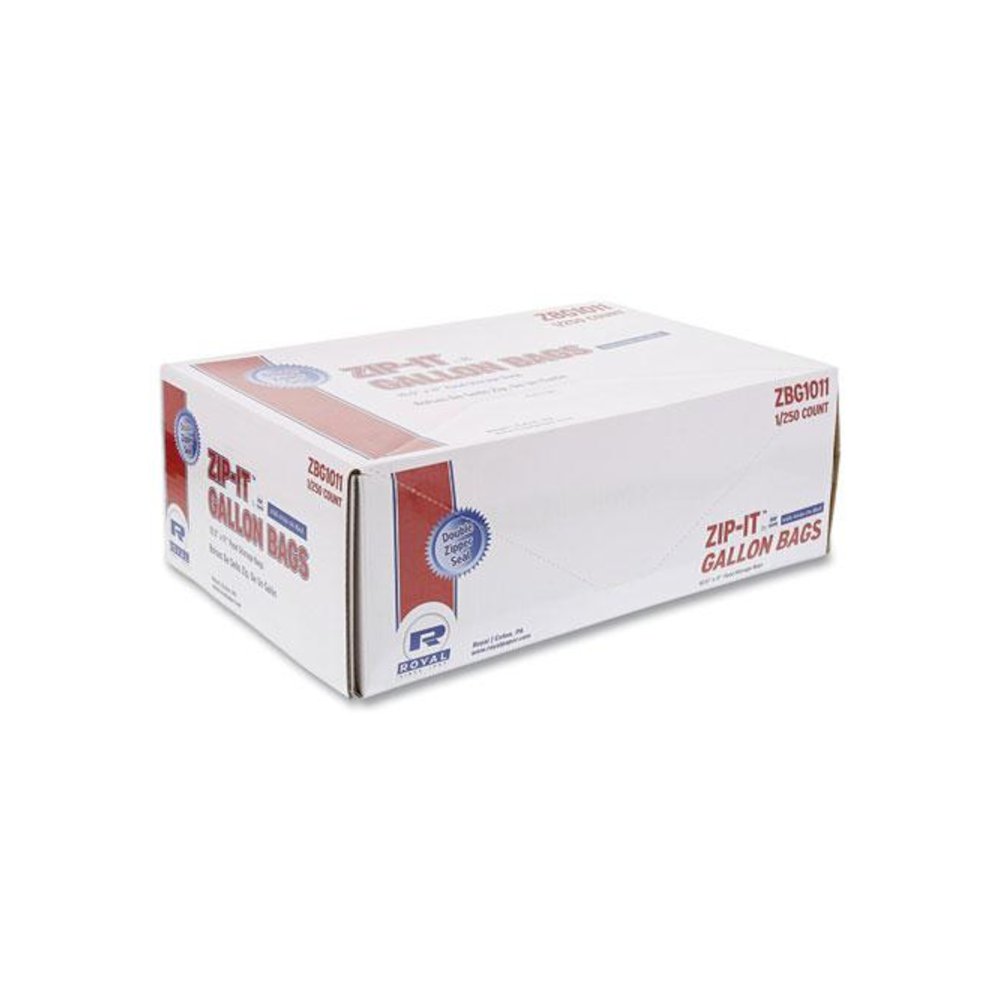 Zipper Bags, Gallon, 10.5" x 10.98", Clear, 250/Carton. Picture 1