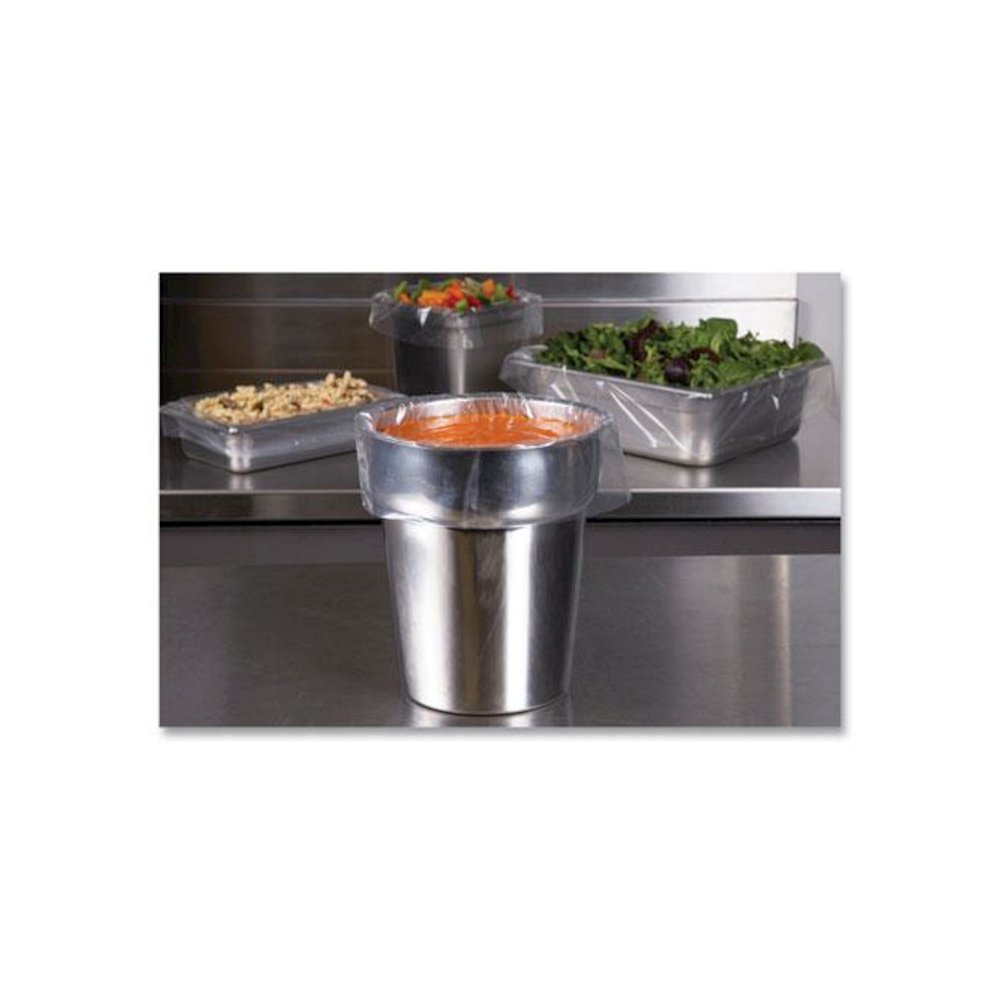 Steam Pan Liners for 1/2-Size Pans, Includes Twist-Ties, 17" x 23.5", Clear, 250/Carton. Picture 4