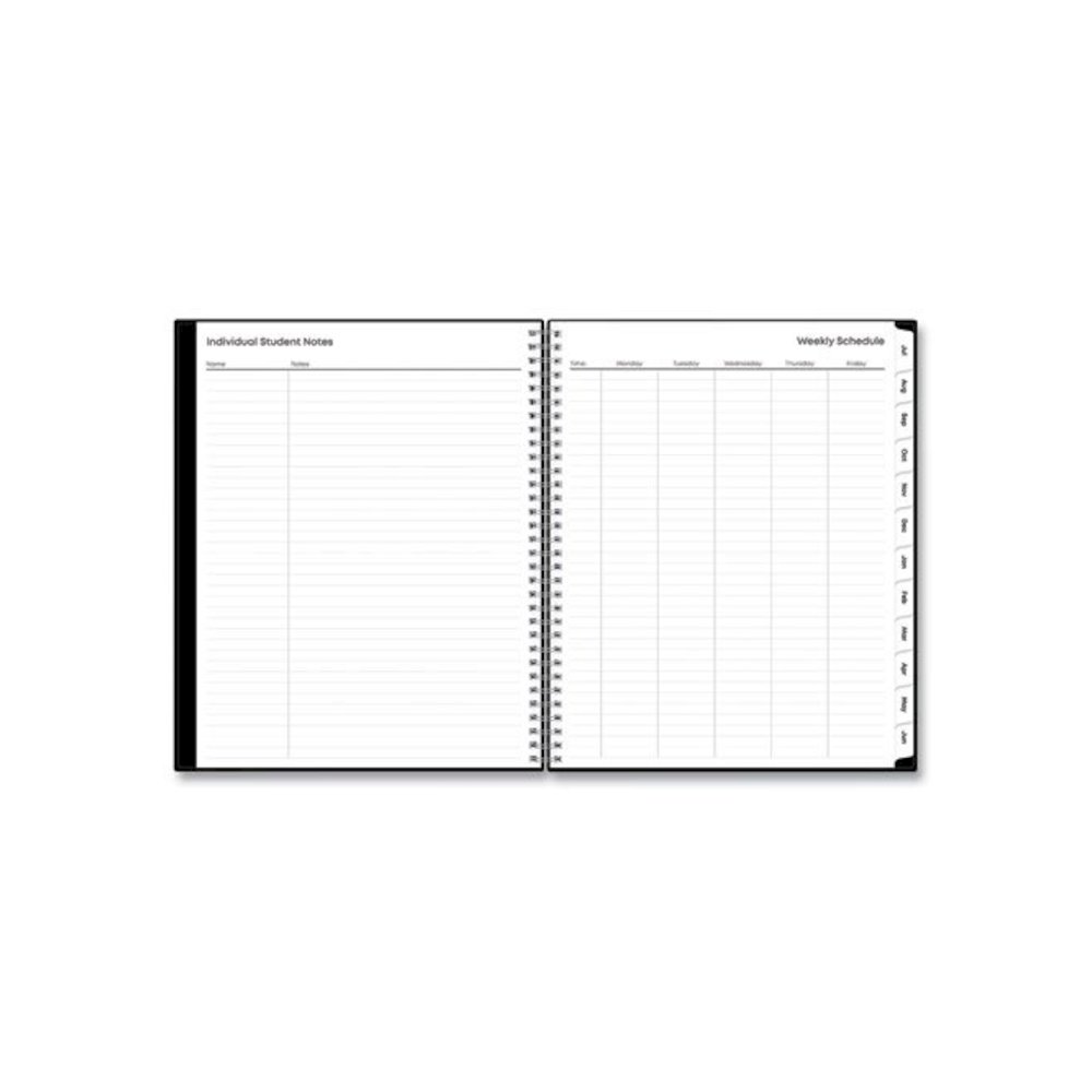 Teacher's Solid Black Weekly/Monthly Lesson Planner, 9 Classes, 11 x 8.5 Sheets, 12-Month (July to June), 2025 to 2026. Picture 7