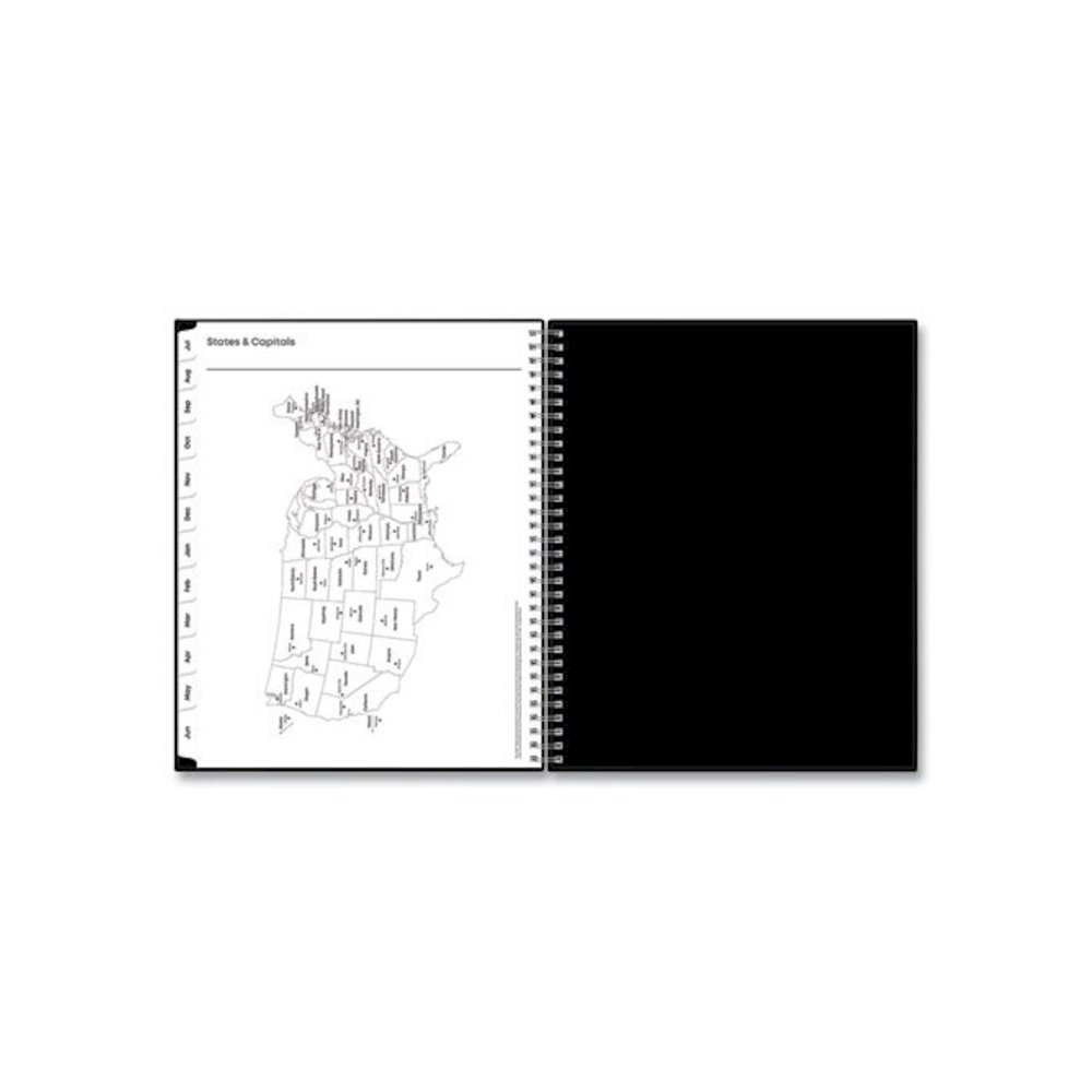 Teacher's Solid Black Weekly/Monthly Lesson Planner, 9 Classes, 11 x 8.5 Sheets, 12-Month (July to June), 2025 to 2026. Picture 10