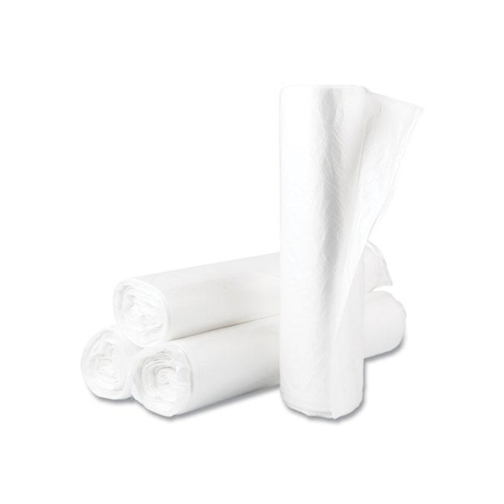 High-Density Commercial Can Liner Value Pack, 45 gal, 14 mic, 40" x 46", Natural, Interleaved Roll, 25 Bags/Roll, 10 Rolls/CT. Picture 1