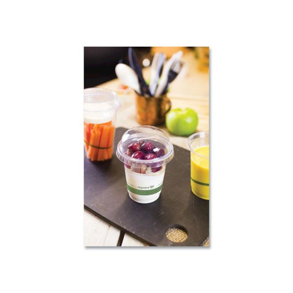 76-Series Cold Cup, 7 oz, Plastic, Clear/Green, 1,000/Carton. Picture 3