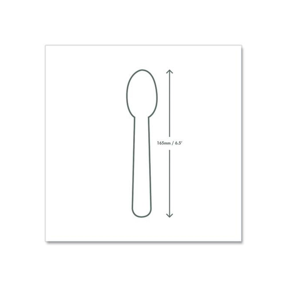White CPLA Cutlery, General Purpose Spoon, Plastic, 1,000/Carton. Picture 3