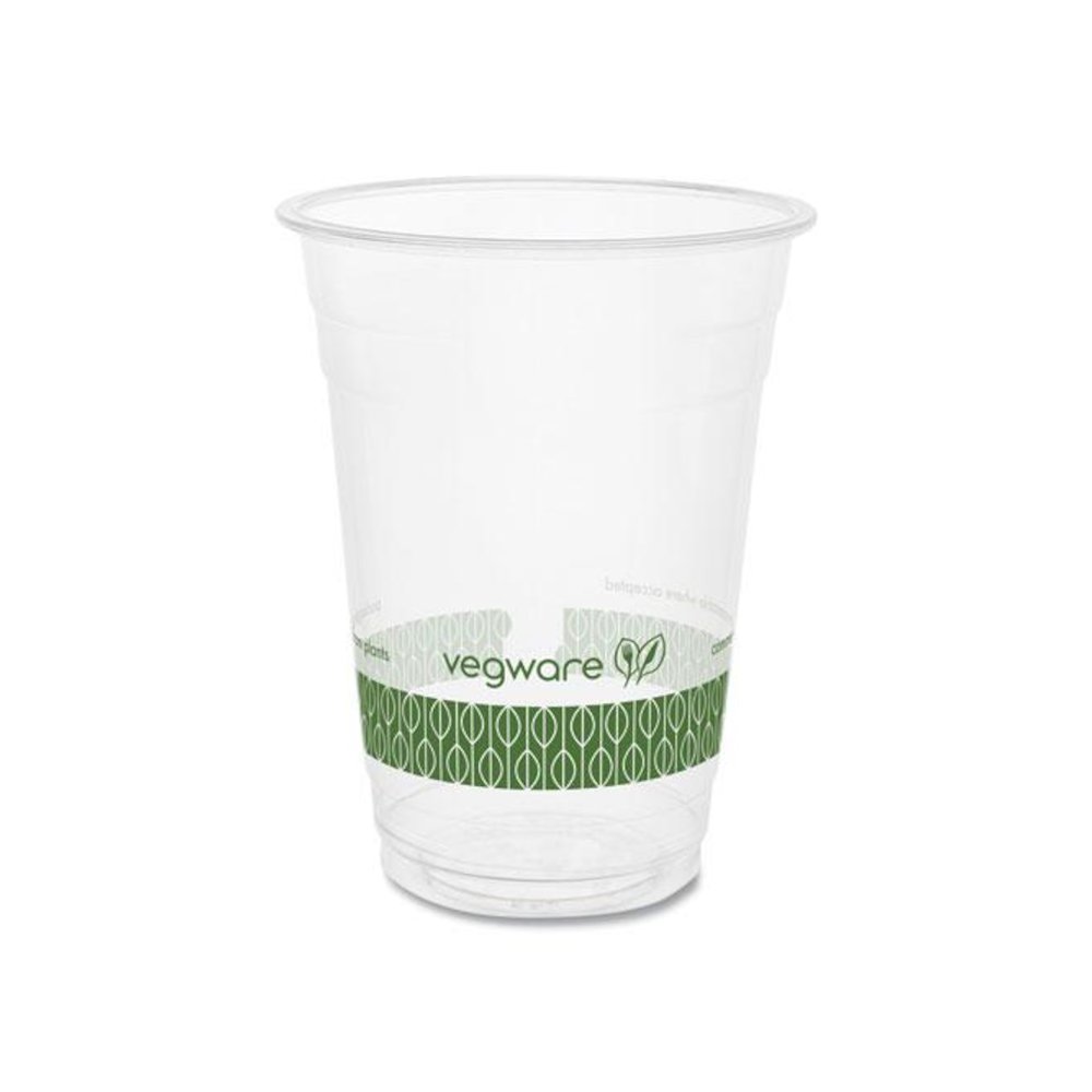 96-Series Cold Cup, 16 oz, Plastic, Clear/Green, 1,000/Carton. Picture 1