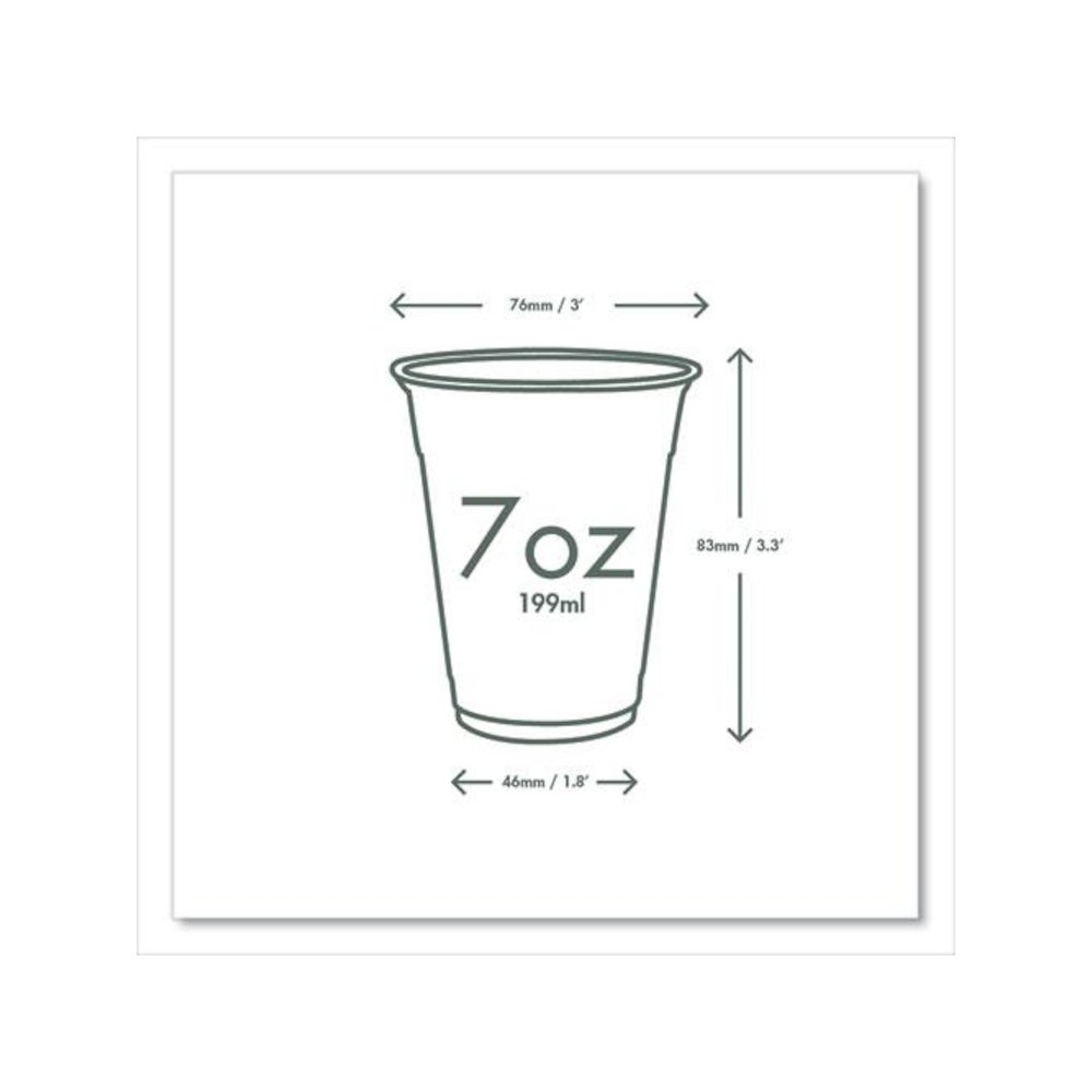 76-Series Cold Cup, 7 oz, Plastic, Clear/Green, 1,000/Carton. Picture 5
