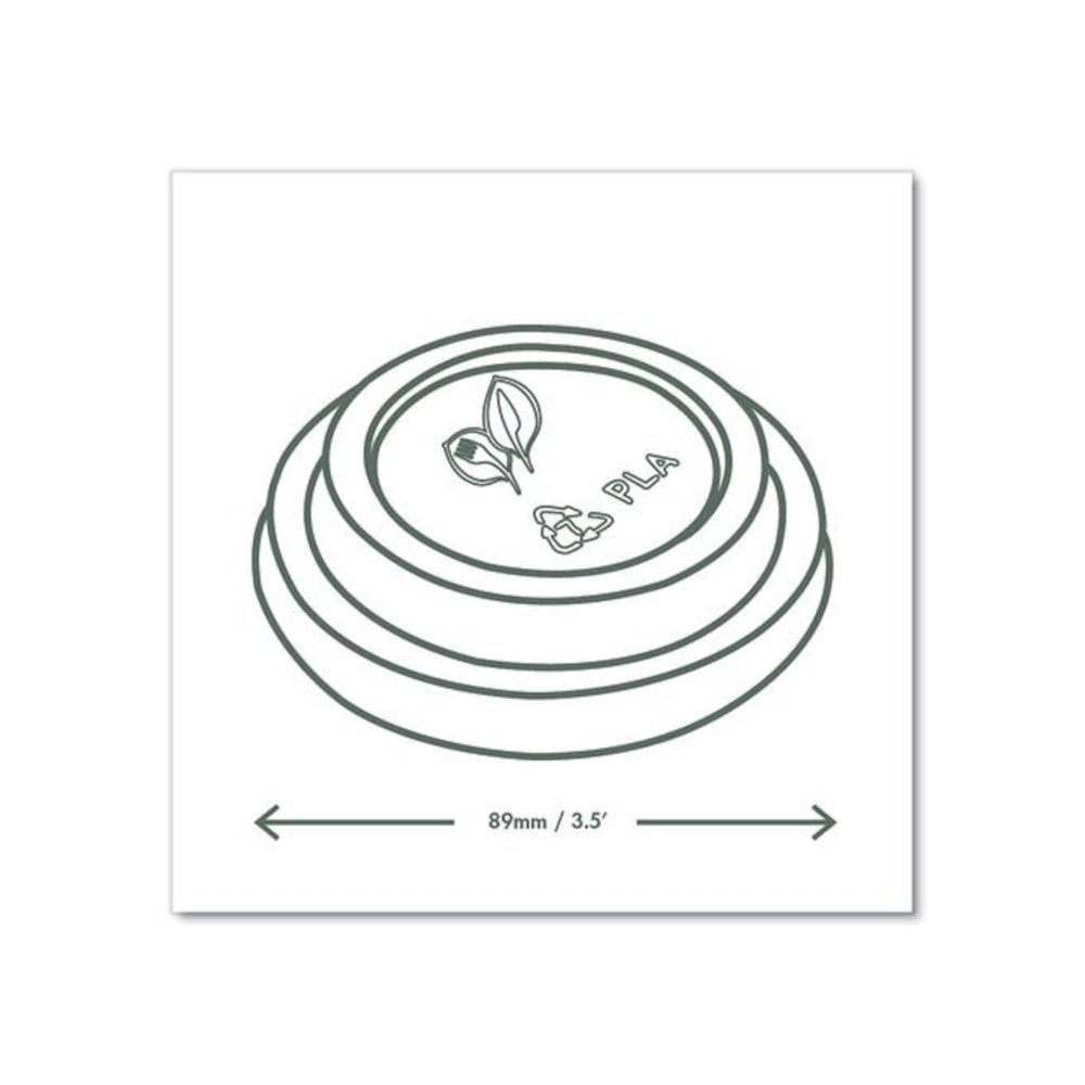 89 Series Hot Cup Lids, Fits Vegware 89-Series Hot Cups, Plastic, White, 1,000/Carton. Picture 5