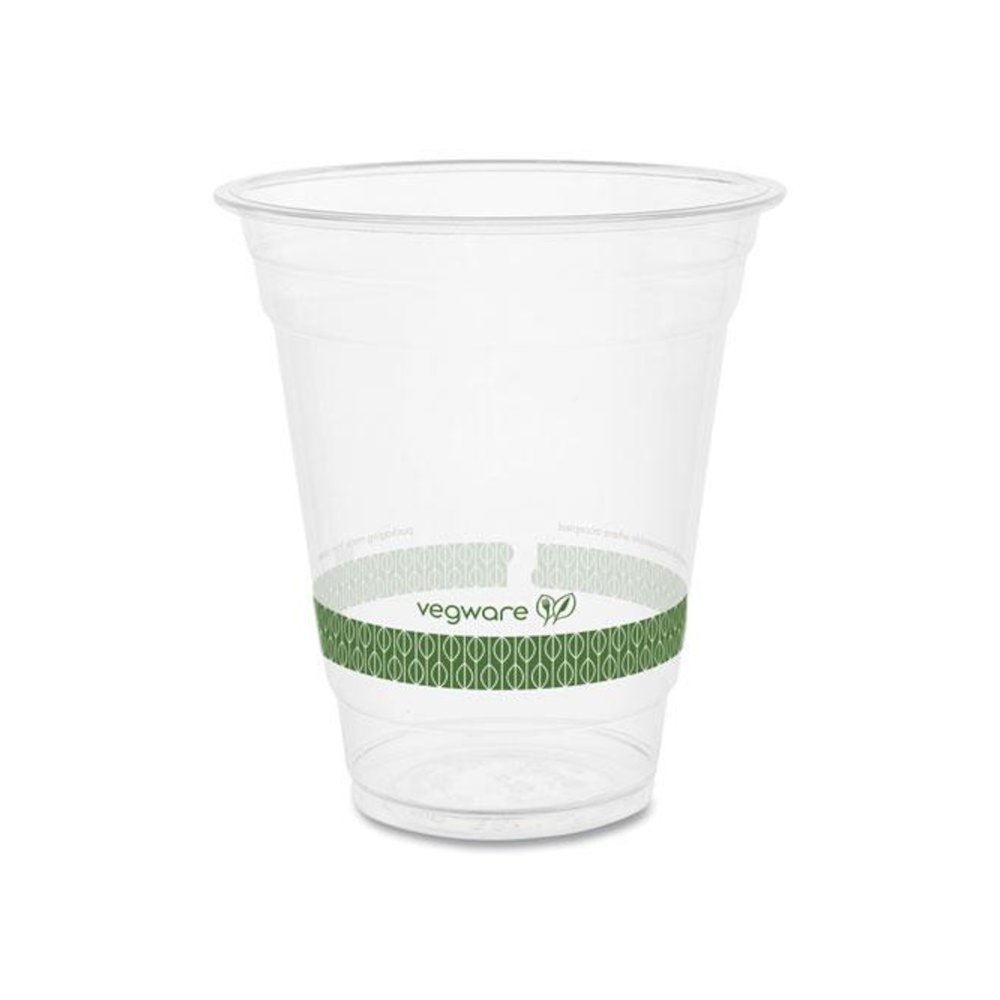 96-Series Cold Cup, 12 oz, Plastic, Clear/Green, 1,000/Carton. Picture 1
