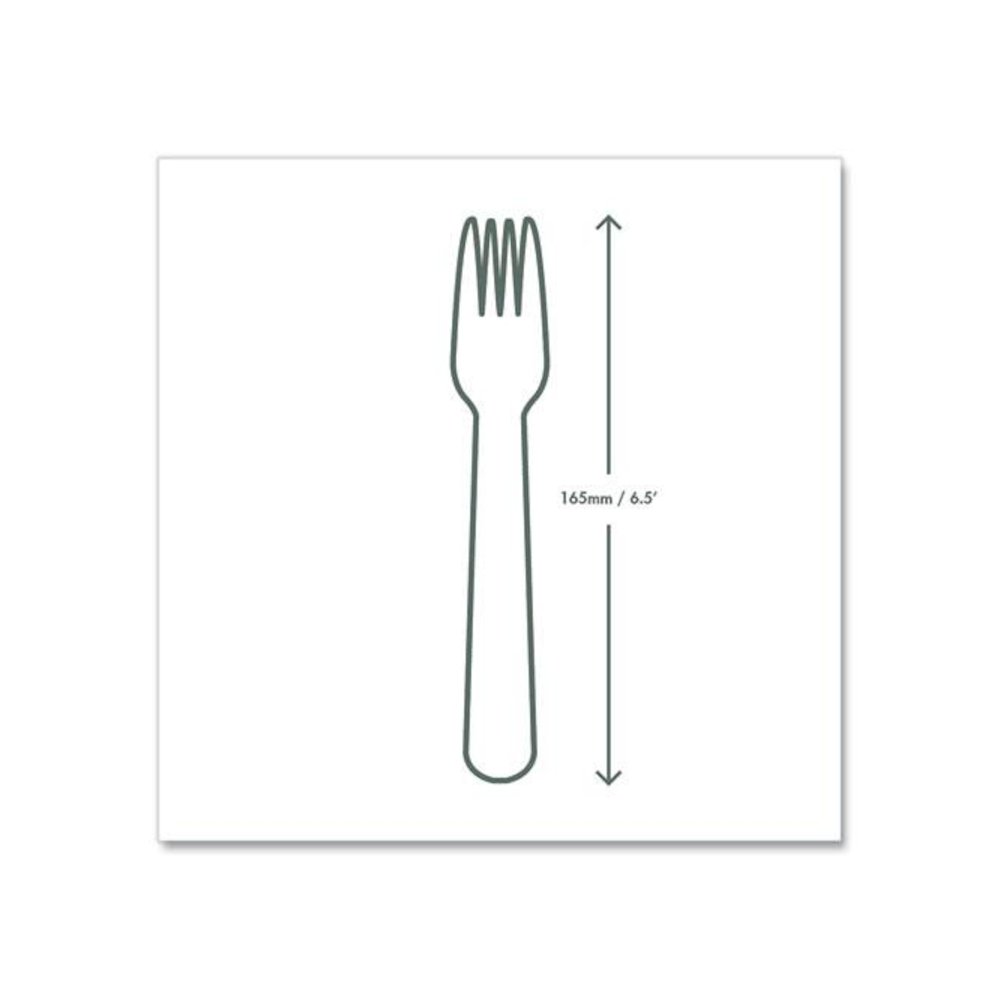 White CPLA Cutlery, General Purpose Fork, Plastic, White, 1,000/Carton. Picture 6