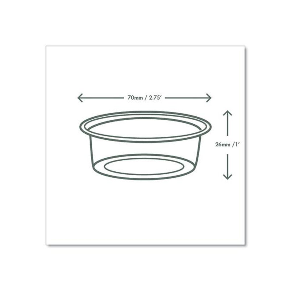 Portion Pots, 2 oz, Plastic, Clear, 2,000/Carton. Picture 5