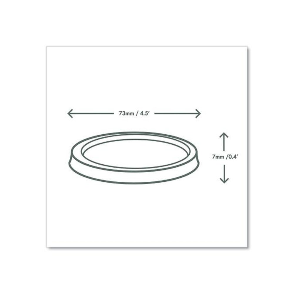 Portion Pot Lids, Fits Vegware 2 oz to 4 oz Portion Pots, Plastic, Clear, 2,000/Carton. Picture 5