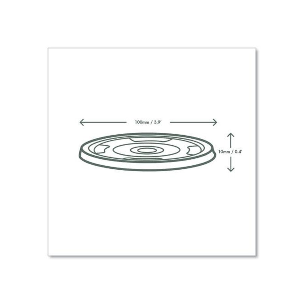 96 Series Cold Cup Lids, Fits Vegware 96-Series Cold Cups, Plastic, Clear, 1,000/Carton. Picture 5