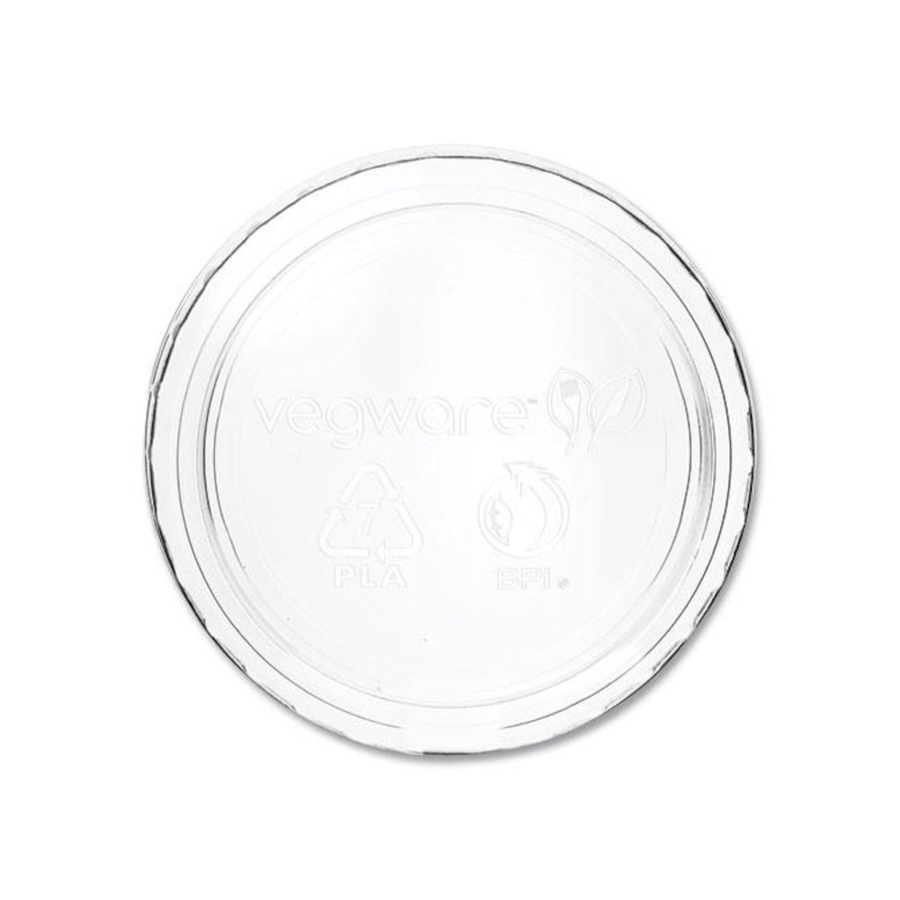 Portion Pot Lids, Fits Vegware 2 oz to 4 oz Portion Pots, Plastic, Clear, 2,000/Carton. Picture 1