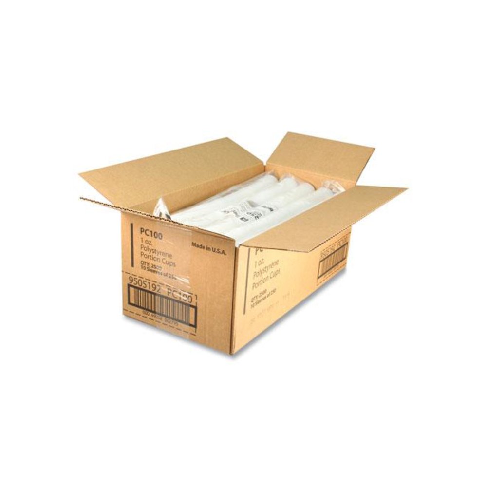 Portion Cups, 1 oz, Plastic, Translucent, 250/Sleeve, 10 Sleeves/Carton. Picture 4