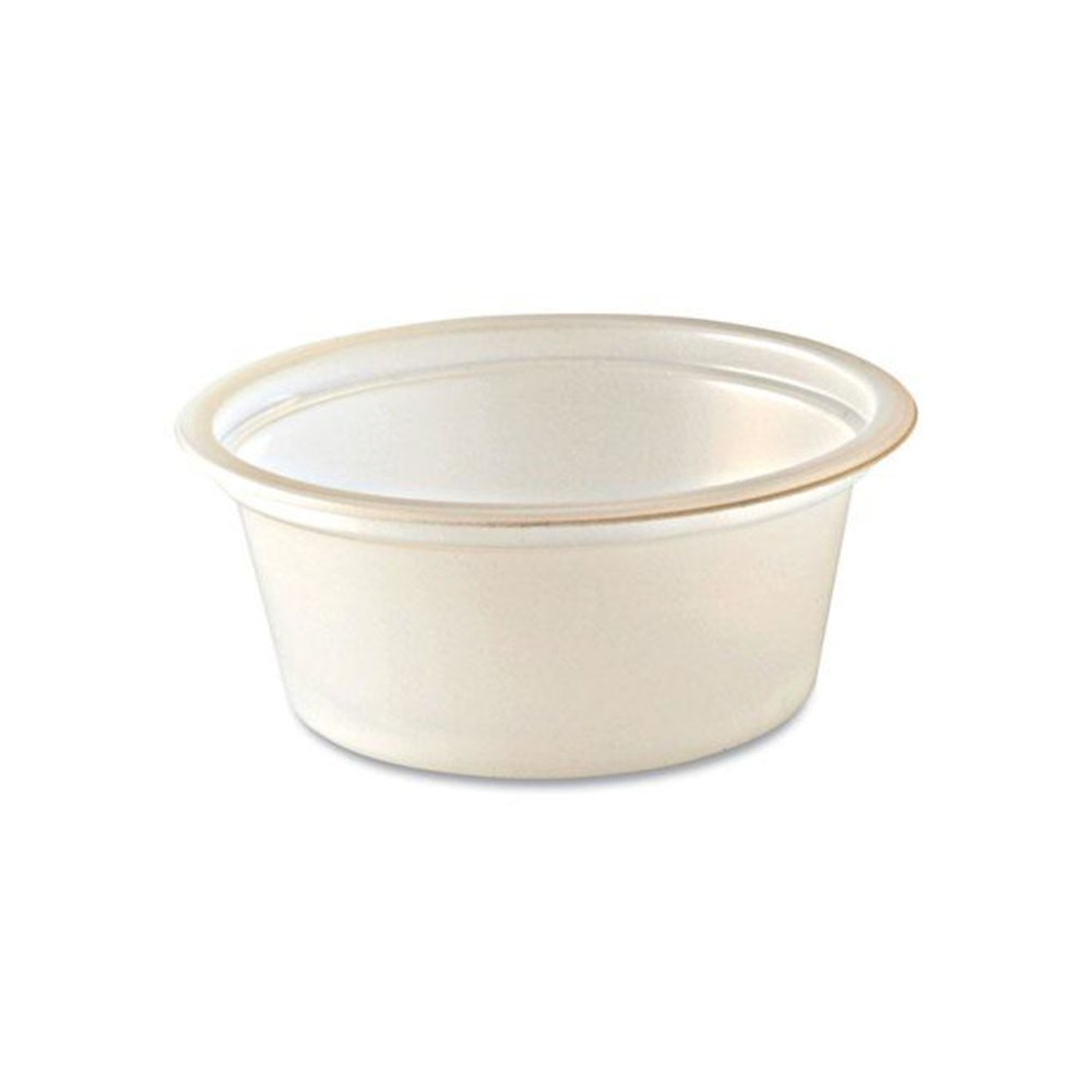 Portion Cups, Squat, 1 oz, Plastic, Translucent, 125/Sleeve, 20 Sleeve/Carton. Picture 1