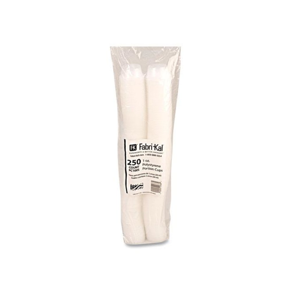 Portion Cups, Squat, 1 oz, Plastic, Translucent, 125/Sleeve, 20 Sleeve/Carton. Picture 3