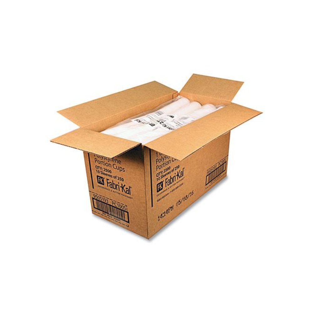 Portion Cups, Squat, 1 oz, Plastic, Translucent, 125/Sleeve, 20 Sleeve/Carton. Picture 4