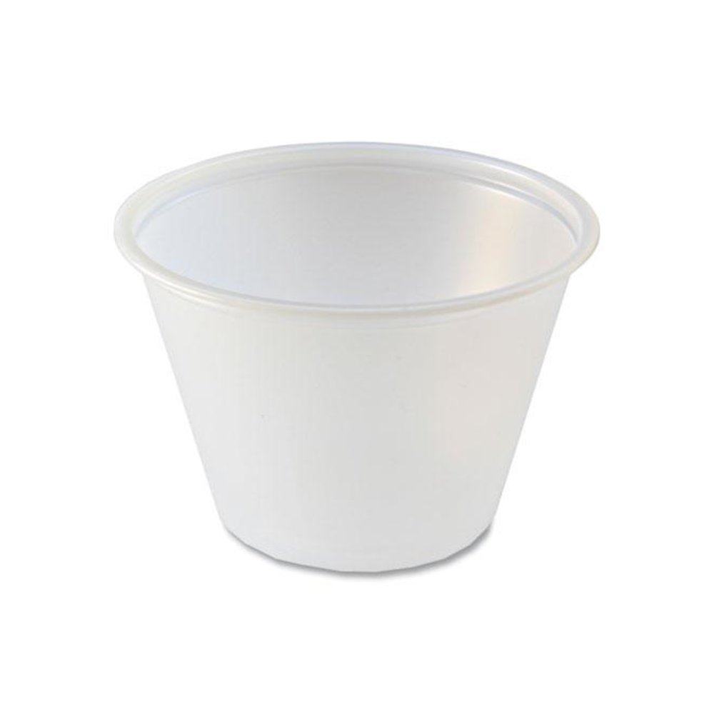 Portion Cups, 2.5 oz, Plastic, Translucent, 125/Sleeve, 20 Sleeve/Carton. Picture 1
