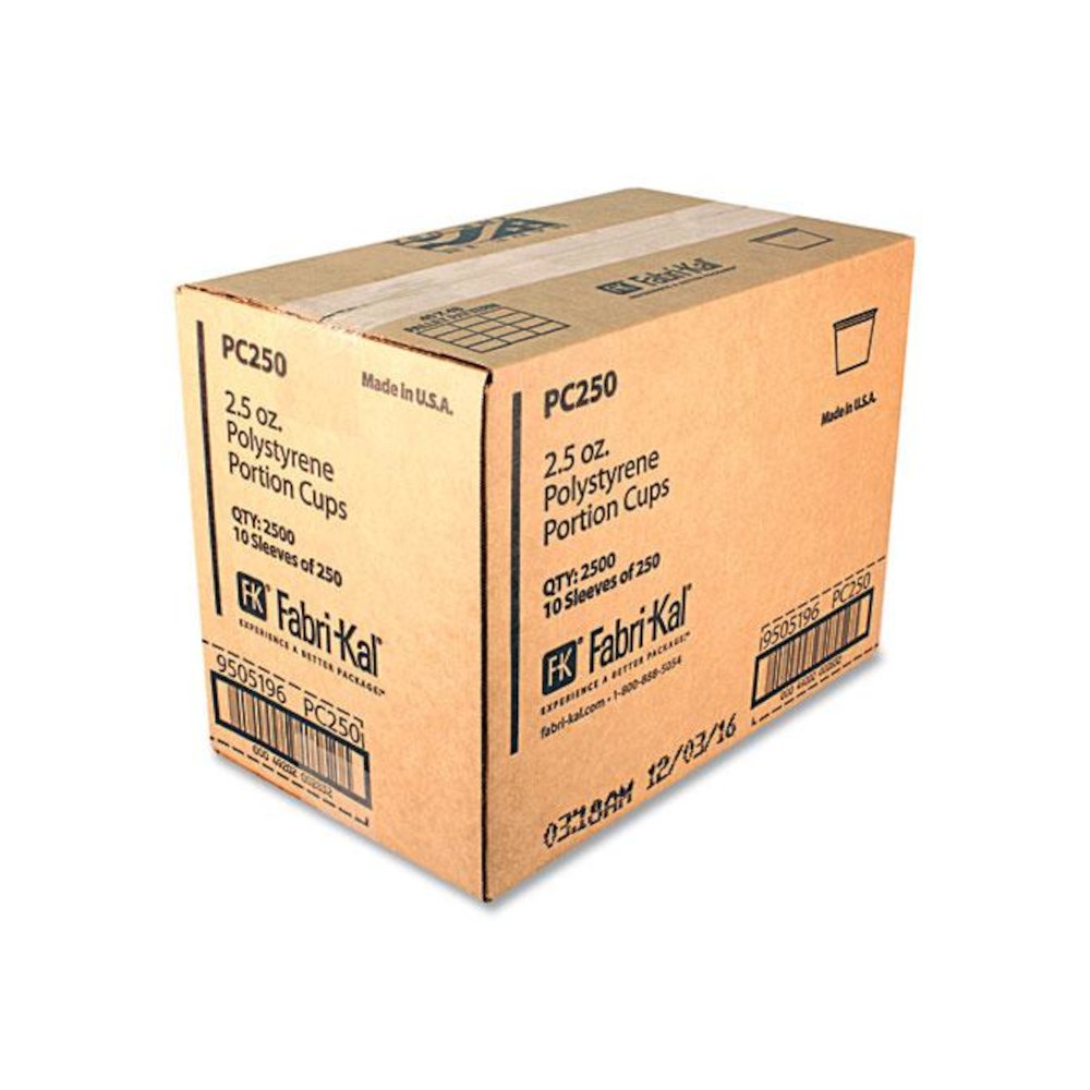 Portion Cups, 2.5 oz, Plastic, Translucent, 125/Sleeve, 20 Sleeve/Carton. Picture 2