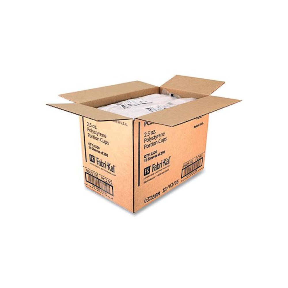 Portion Cups, 2.5 oz, Plastic, Translucent, 125/Sleeve, 20 Sleeve/Carton. Picture 4