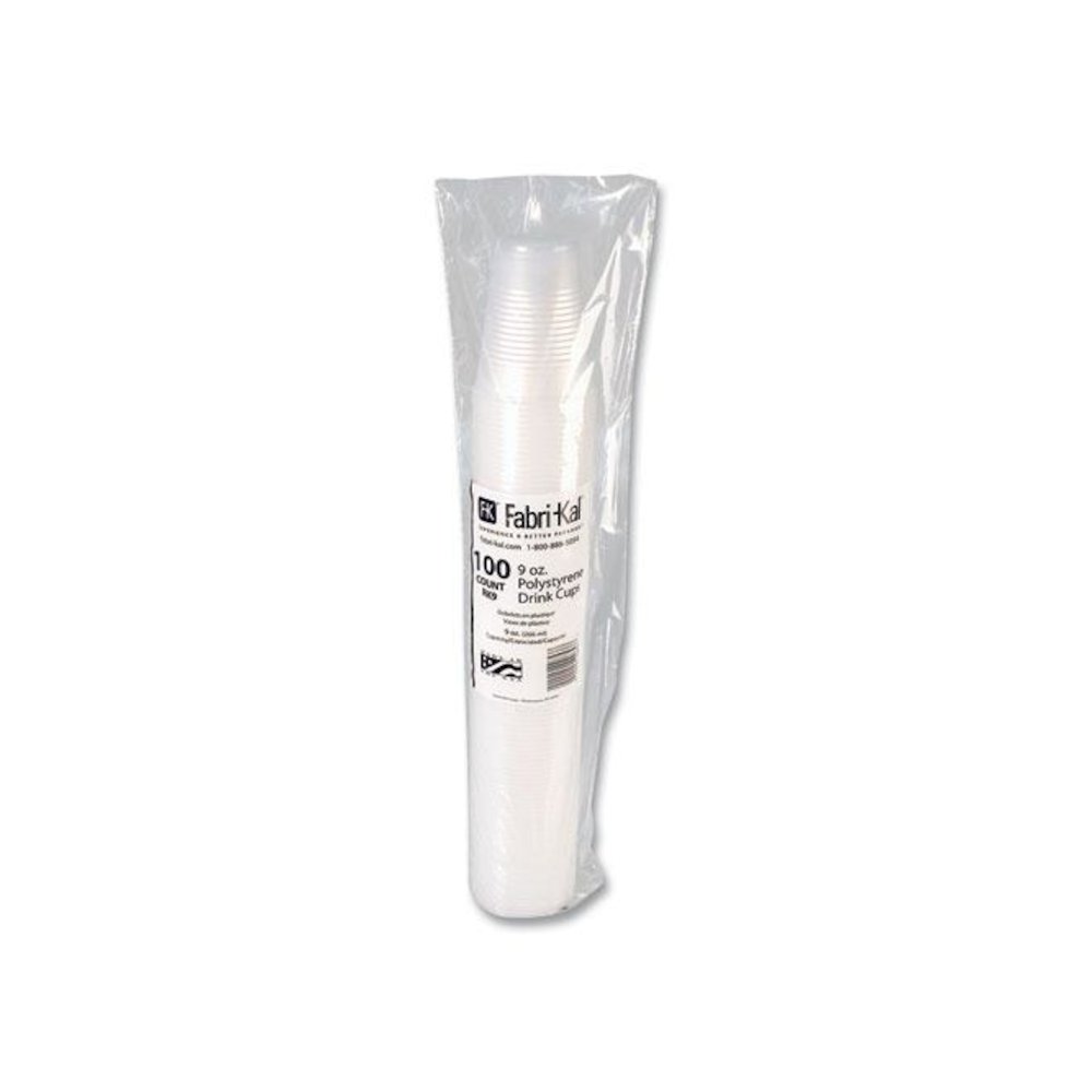 RK Ribbed Cold Drink Cups, 9 oz, Plastic, Clear, 100/Sleeve, 25 Sleeves/Carton. Picture 3