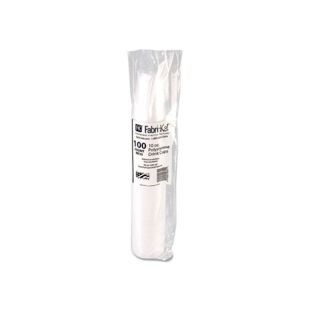 RK Ribbed Cold Drink Cups, 10 oz, Plastic, Clear, 100/Sleeve, 25 Sleeves/Carton. Picture 3