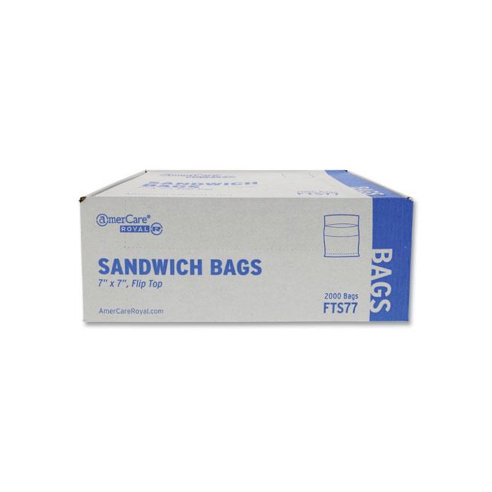 Flip Top Bag, 7" x 7", Clear, 2,000/Carton. Picture 1