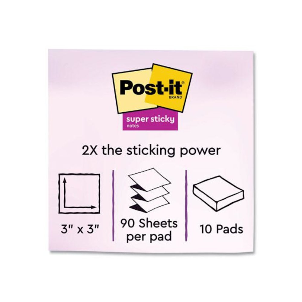 Pop-up Notes Summer Joy Collection Colors, 3" x 3", Assorted Colors, 90 Sheets/Pad, 10 Pads/Pack. Picture 4