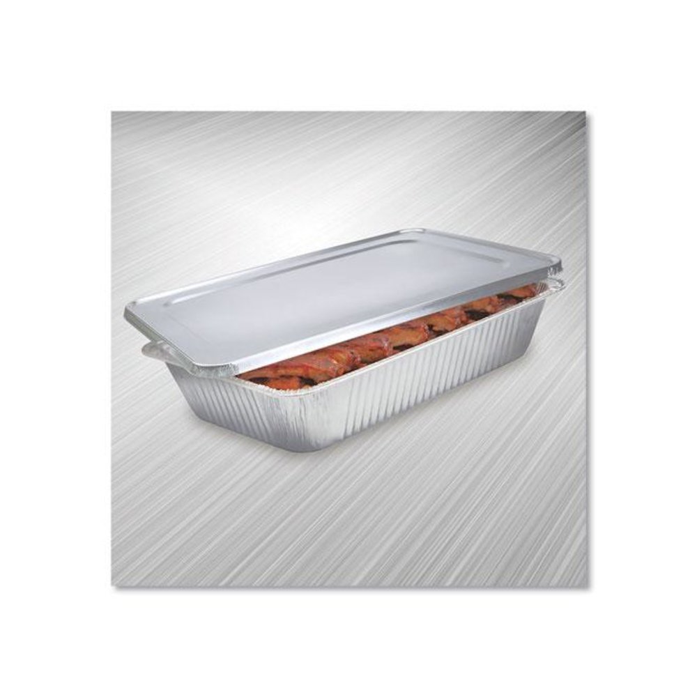 Steam Table Pan Lids, Full Curl Edge, Fits Full-Size Pan, 0.62" Deep, 12.87 x 20.81, 50/Carton. Picture 2