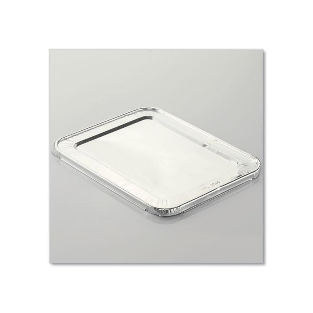 Steam Table Pan Lids, Full Curl Edge, Fits Half-Size Pan, 0.62" Deep, 11.16 x 12.75, 100/Carton. Picture 4
