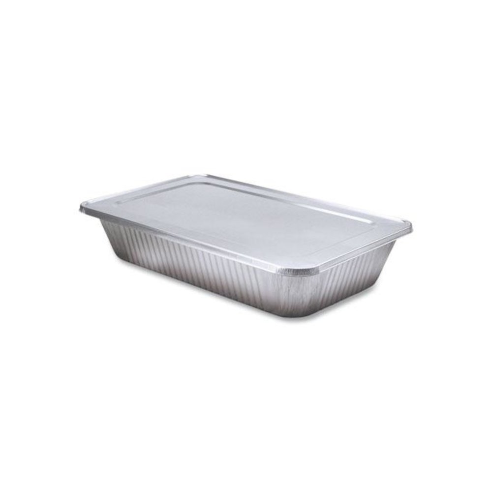 Steam Table Pan Lids, Full Curl Edge, Fits Full-Size Pan, 0.62" Deep, 12.87 x 20.81, 50/Carton. Picture 1