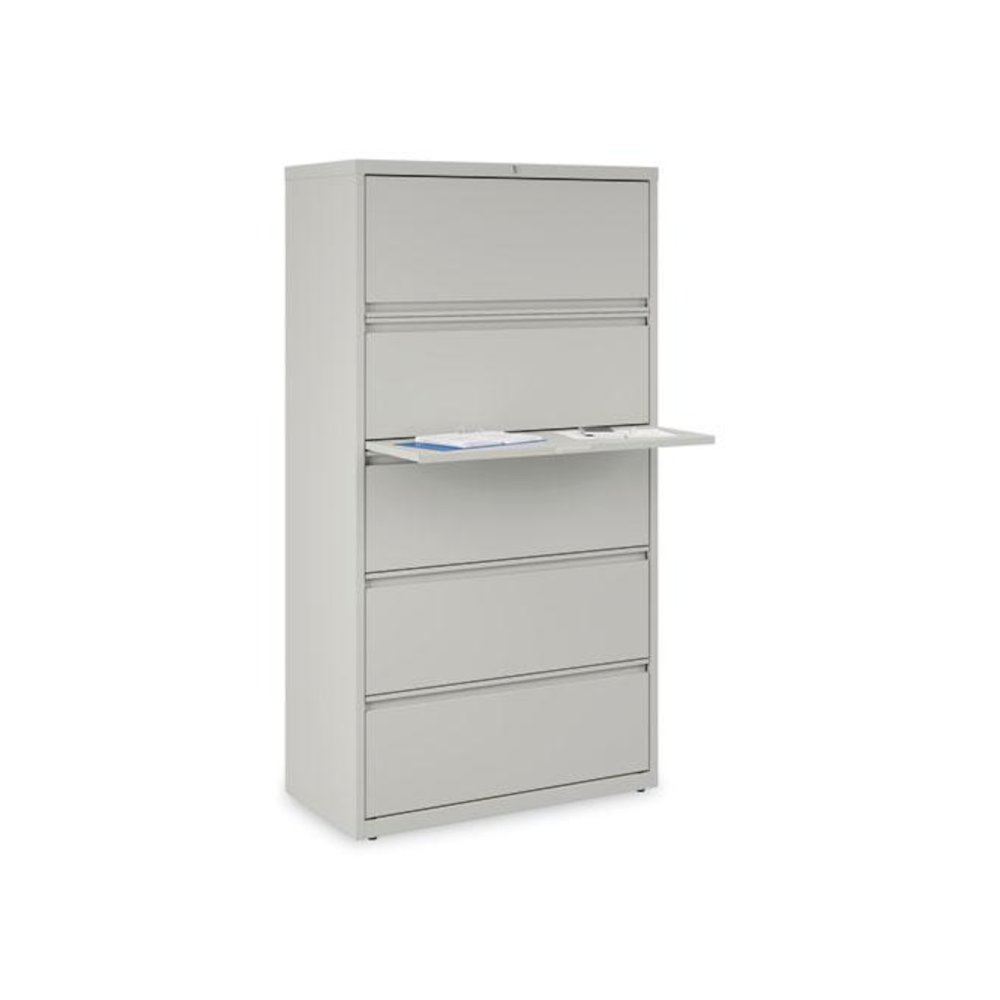 Lateral File, 5 Legal/Letter/A4/A5-Size File Drawers, Light Gray, 36" x 18.63" x 67.63". Picture 9