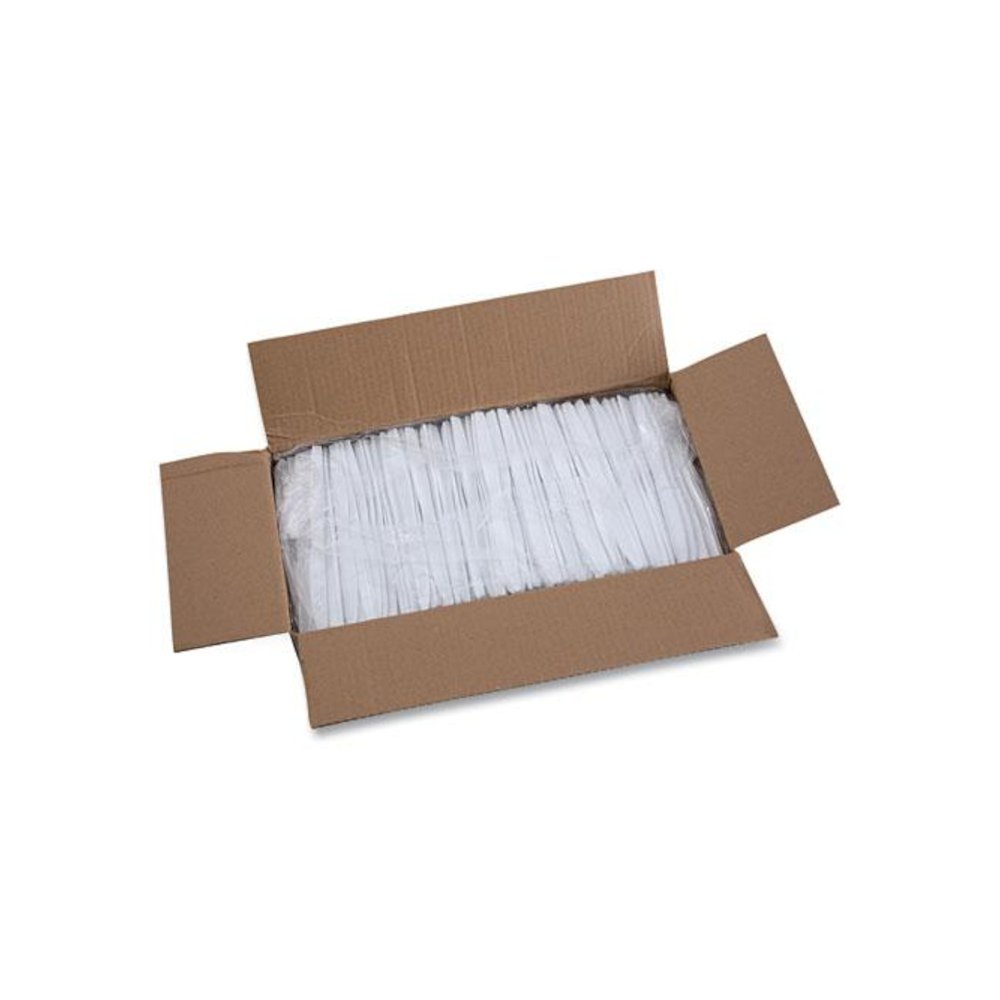 Heavyweight Polystyrene Cutlery, Knife, Plastic, White, 1,000/Carton. Picture 6