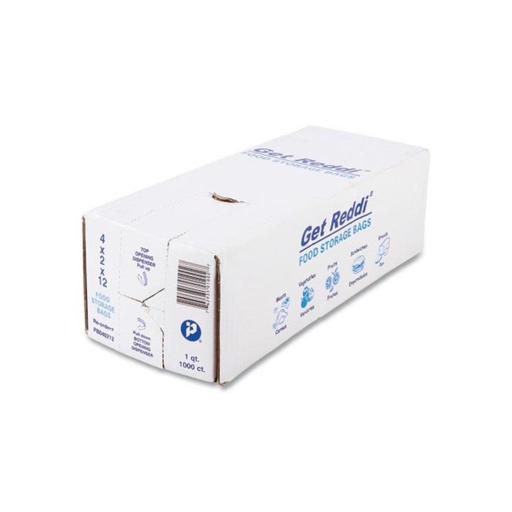 Food Bags, 32 oz, 4" x 2" x 12", Clear, 1,000/Carton. Picture 3