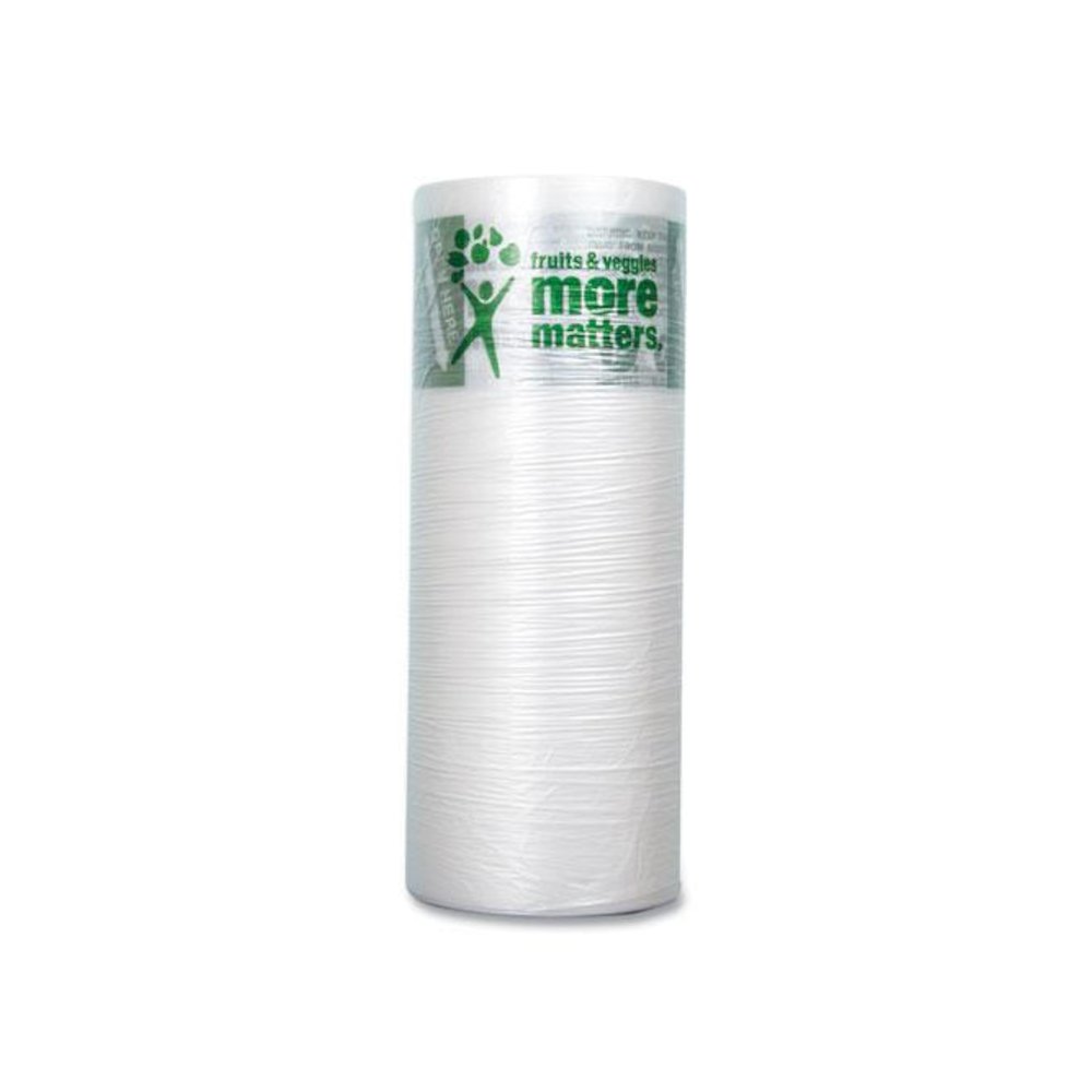 Produce Bags, Fruits and Veggies - More Matters Labeling, 0.35 mil, 12" x 20", Clear, 875 Bags/Roll, 4 Rolls/Carton. Picture 4