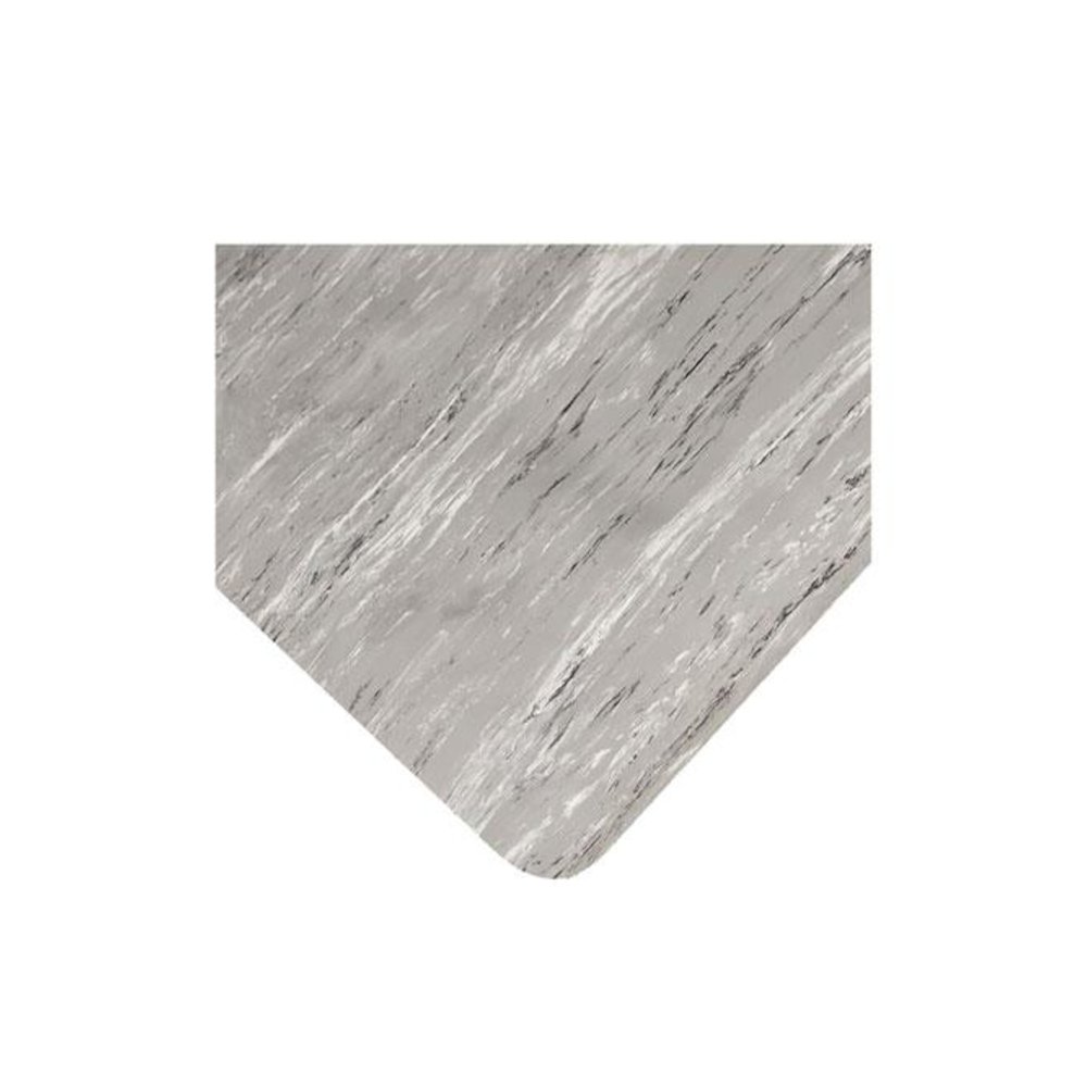 Cushion-Step Marbleized Rubber Mat, Rectangular, Gray Smooth Surface, 24" x 36". Picture 3