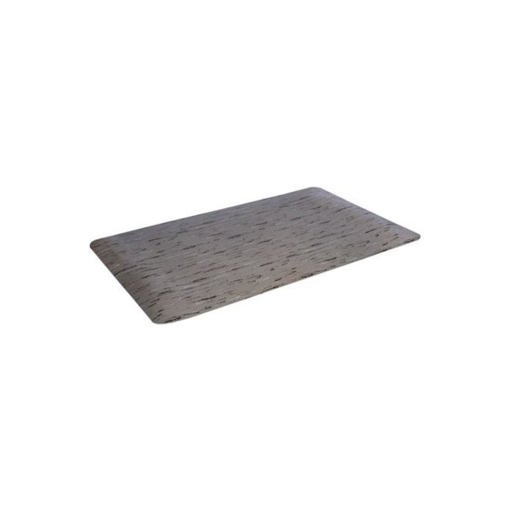 Cushion-Step Marbleized Rubber Mat, Rectangular, Gray Smooth Surface, 24" x 36". Picture 1