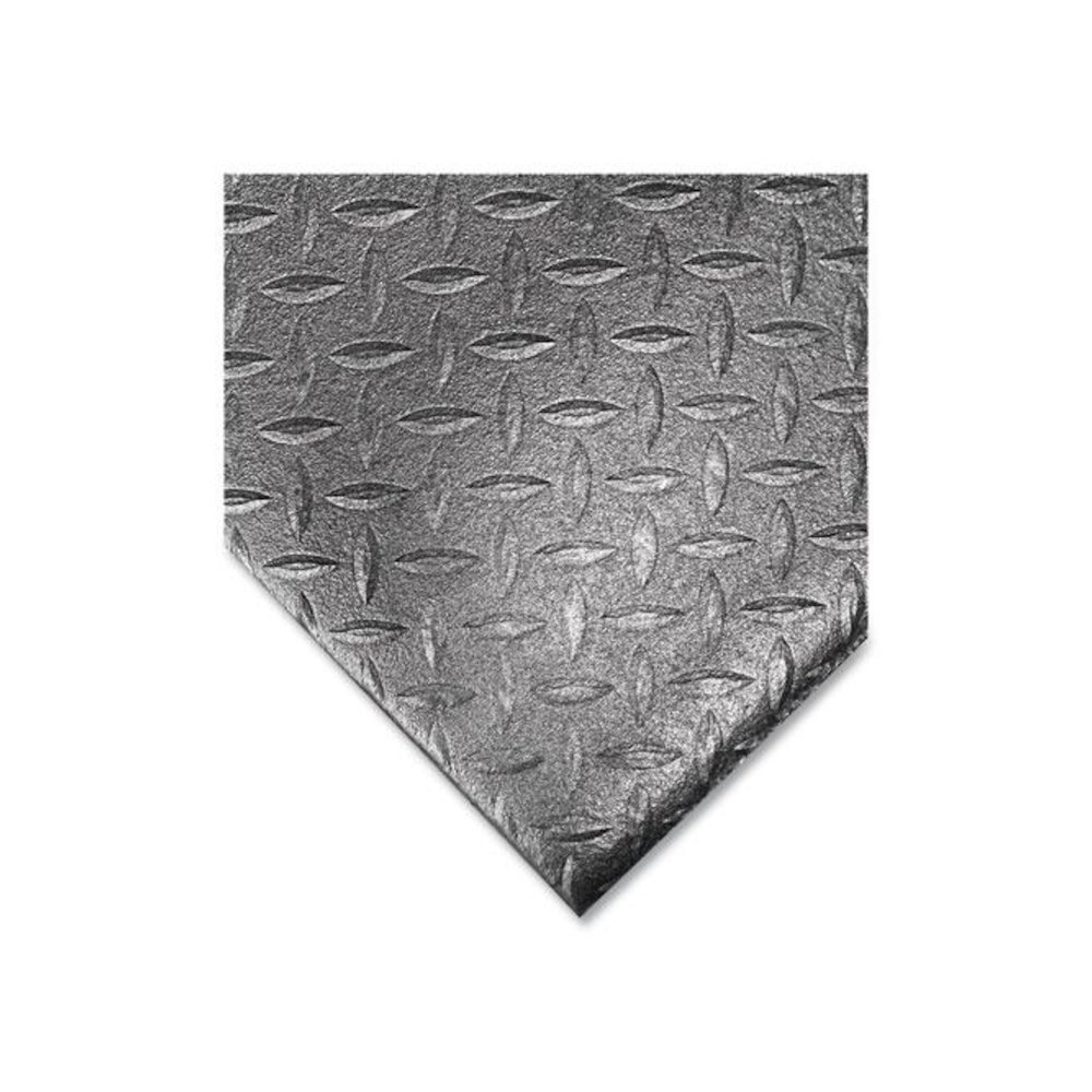 Tuff-Spun Foot-Lover Diamond Surface Mat, Rectangular, Black Diamond Embossed Surface, 24" x 36". Picture 4