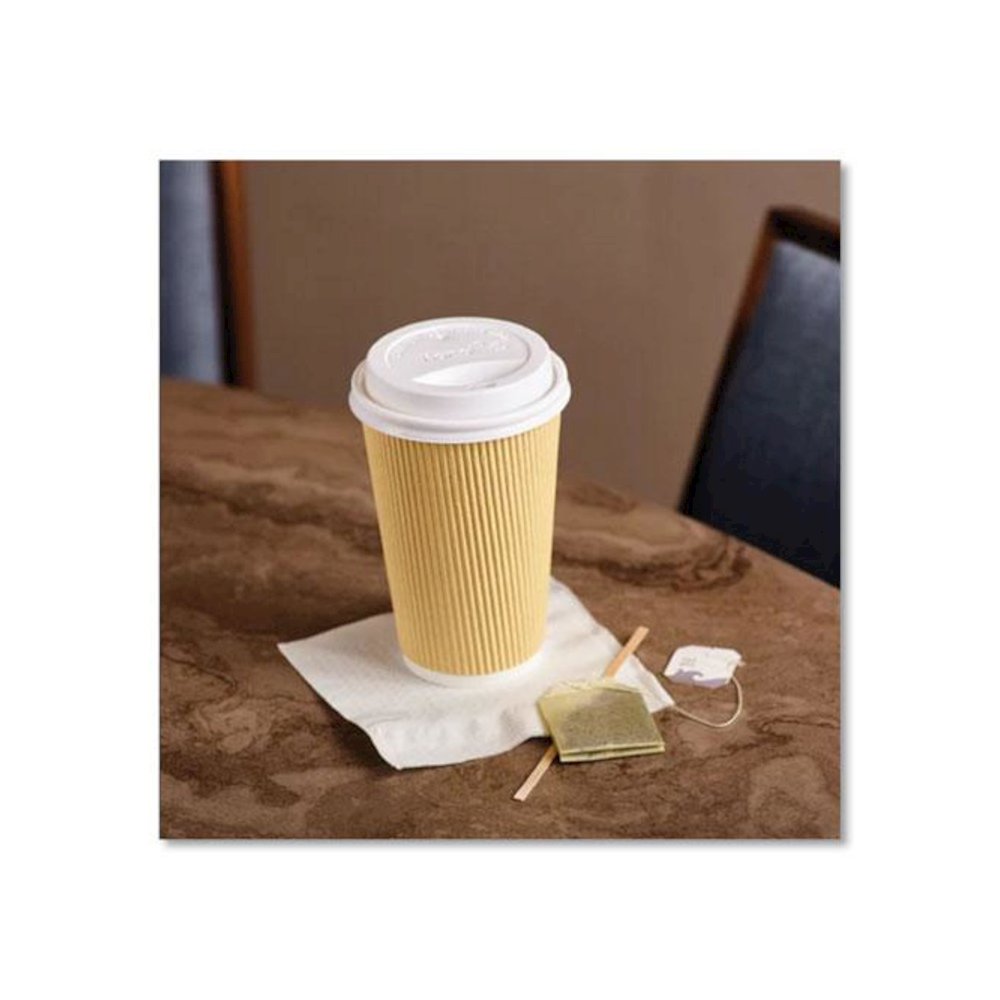 Hot Cup Lids, Sipper Lid, Fits 10 oz to 24 oz Hot Cups, Plastic, White, 1,000/Carton. Picture 3