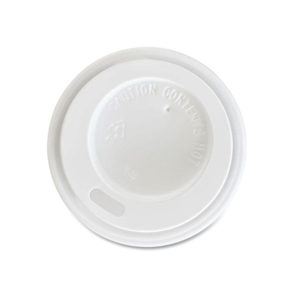 Hot Cup Lids, Fits 4 oz Hot Cups, Plastic, White, 1,000/Carton. Picture 2
