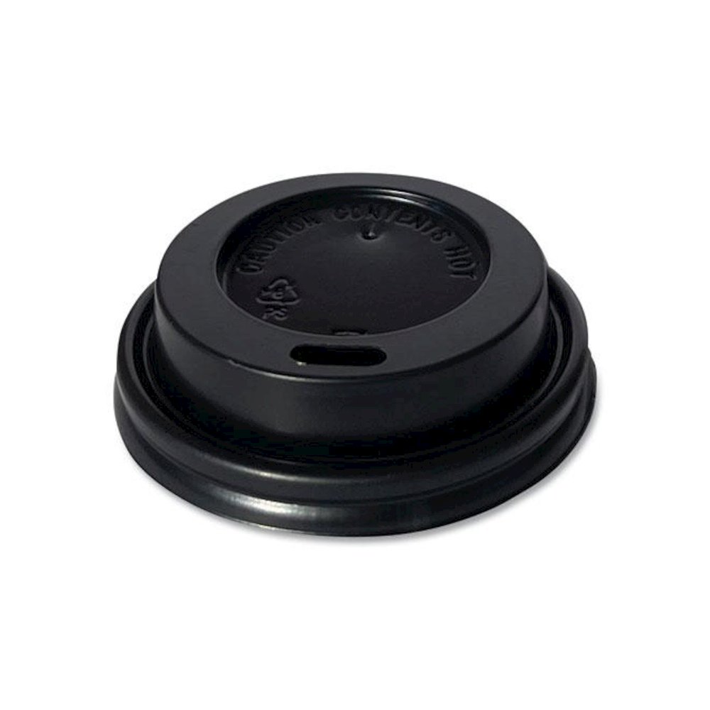 Hot Cup Lids, Fits 4 oz Hot Cups, Plastic, Black, 1,000/Carton. Picture 4