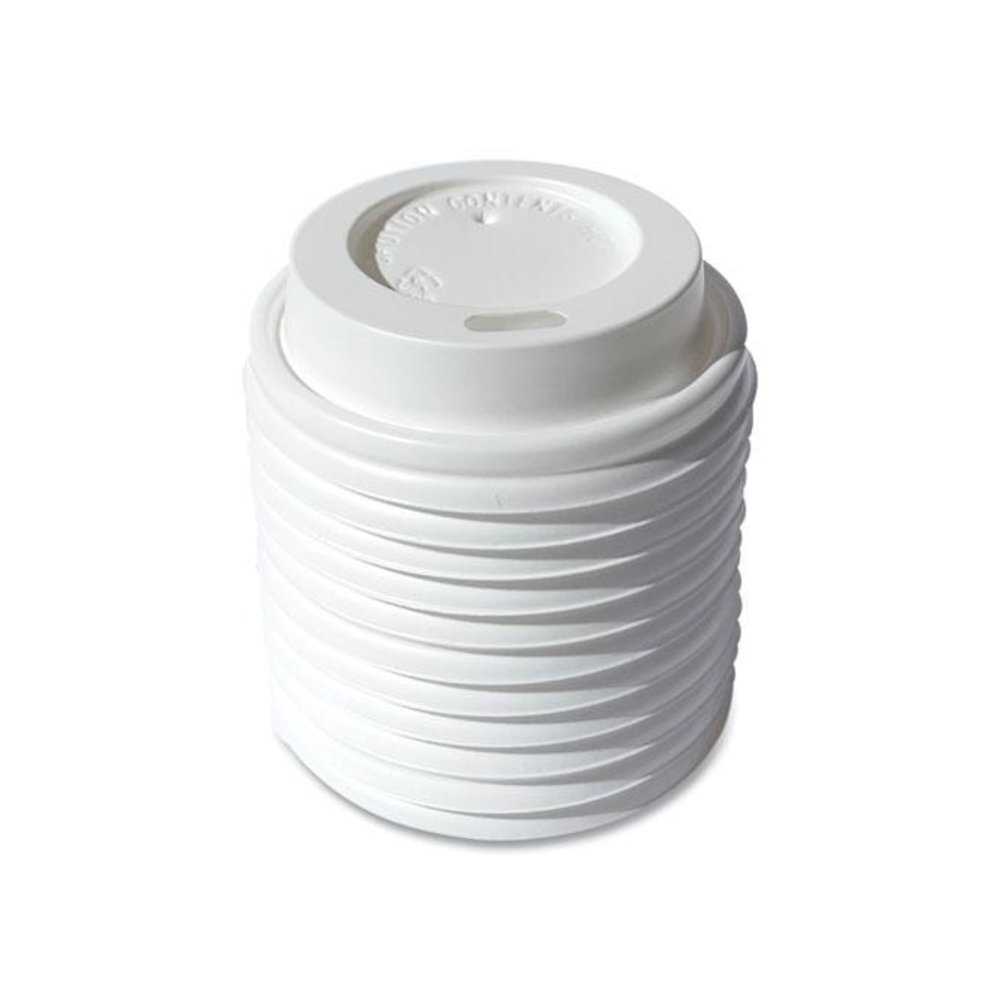 Hot Cup Lids, Fits 4 oz Hot Cups, Plastic, White, 1,000/Carton. Picture 3